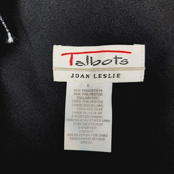 Talbots Black & White Sleeveless Formal Pencil Dress 1049 - Picture 7 of 8